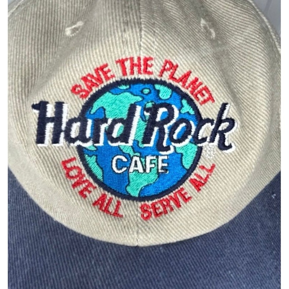 Vintage 90's Hard Rock Cafe‎ Chicago "Save The Planet" Embroidered Snap Back Hat - Picture 2 of 12